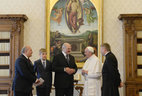 Belarus President Alexander Lukashenko and Pope Francis during the meeting at the Apostolic Palace in the Vatican