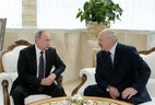 Alexander Lukashenko and Vladimir Putin hold a one-on-one meeting at the Palace of Independence