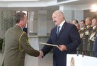 The official letter of thanks was conferred on graduate of the command and staff department of the Military Academy of the Republic of Belarus lieutenant colonel Mikhail Lgov