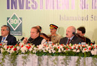 Belarus President Alexander Lukashenko and Pakistan Prime Minister Nawaz Sharif take part in the opening of the 4th Pakistan-Belarus Investment & Business Forum