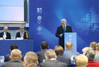 Belarus President Alexander Lukashenko delivers remarks