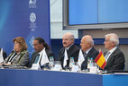 Belarus President Alexander Lukashenko attends the EOC event