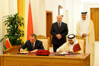 Belarus and Qatar sign documents after the talks