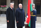 Церемония официальной встречи Президента Турции Реджепа Тайипа Эрдогана во Дворце Независимости
