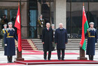Церемония официальной встречи Президента Турции Реджепа Тайипа Эрдогана во Дворце Независимости