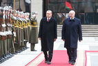 Ceremony of official welcome for Turkey President Recep Tayyip Erdogan at the Palace of Independence in Minsk