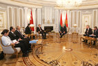 Переговоры Президента Республики Беларусь Александра Лукашенко и Президента Турции Реджепа Тайипа Эрдогана в узком составе