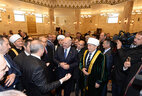 Президент Беларуси Александр Лукашенко и Президент Турции Реджеп Тайип Эрдоган на церемонии открытия Соборной мечети в Минске