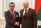 Belarus President Alexander Lukashenko receives credentials of Ambassador Extraordinary and Plenipotentiary of Luxembourg to Belarus Jean-Claude Knebeler