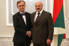 Belarus President Alexander Lukashenko receives credentials of Ambassador Extraordinary and Plenipotentiary of Finland to Belarus Christer Michelsson