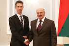 Belarus President Alexander Lukashenko receives credentials of Ambassador Extraordinary and Plenipotentiary of France to Belarus Didier Canesse