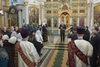 During the visit to the Holy Spirit Cathedral in Minsk