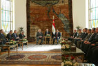 Official negotiations of Belarus President Alexander Lukashenko and Egypt President Abdel Fattah el-Sisi in the extended format
