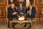 Belarus President Alexander Lukashenko and Egypt President Abdel Fattah el-Sisi