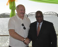Belarus President Alexander Lukashenko meets with Sudan Vice President Hasabo Mohammed Abdul Rahman