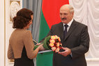 Head of the chronic cardiovascular diseases lab at the Belarusian research center for cardiology Olga Sudzhayeva receives a doctor of medicine diploma