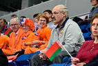 Alexander Lukashenko attends the Fed Cup World Group quarterfinal