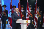 Alexander Lukashenko delivers a speech