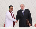 President of the Republic of Belarus Alexander Lukashenko and President of the Democratic Socialist Republic of Sri Lanka Mahinda Rajapaksa signed a joint statement