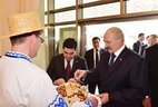 Alexander Lukashenko and Gurbanguly Berdimuhamedow during the opening of the Belarusian embassy