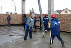 Александр Лукашенко на строительстве Центра олимпийской подготовки по художественной гимнастике