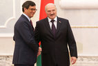 Belarus President Alexander Lukashenko and Ambassador Extraordinary and Plenipotentiary of the Sovereign Military Order of Malta to Belarus Davide Traxler