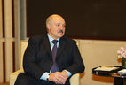 Alexander Lukashenko during the meeting with CITIC Group Chairman of the Board Chang Zhenming in Beijing