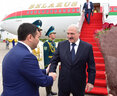 Belarus President Alexander Lukashenko at Astana Airport