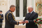 Deputy Interior Minister for Ideological Work and Staff Support Alexander Kobrusev is honored with the Order for Service to the Homeland 3rd Class