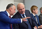 Belarus President Alexander Lukashenko and Moldova President Igor Dodon attend the opening ceremony of Slavianski Bazaar in Vitebsk