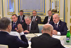 Expanded-participation negotiations with Ukraine President Petro Poroshenko