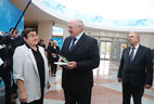 Alexander Lukashenko before the plenary session of the Nationwide Conference on Teaching