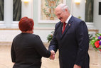 Worker of Grodno kindergarten No. 78 Tatyana Litvinchik is honored with the Medal for Labor Services