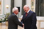 Director of the republican institute of innovative technologies of the Belarusian National Technical University Vladimir Solomakho receives the Honored Worker of Education of Belarus title