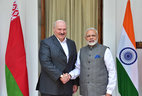 Belarus President Alexander Lukashenko and Indian Prime Minister Narendra Modi