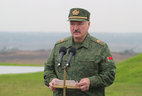 Александр Лукашенко на учении "Запад-2017"