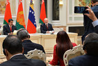 Meeting of Belarus President Alexander Lukashenko and Venezuela President Nicolas Maduro with mass media representatives