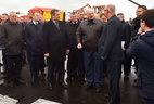 Alexander Lukashenko during the working trip to Slutsk District of Minsk Oblast