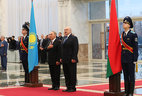Ceremony of official welcome for Kazakhstan President Nursultan Nazarbayev at the Palace of Independence in Minsk