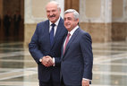 Belarus President Alexander Lukashenko and Armenia President Serzh Sargsyan
