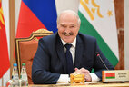 Belarus President Alexander Lukashenko attends a plenary session of the CSTO Collective Security Council summit