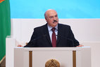 Выступает Президент Беларуси Александр Лукашенко