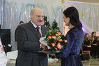 Letter of commendation from the Belarusian President is conferred on Olga Yurut, editor-in-chief of the information broadcast directorate at ZAO Stolichnoye Televideniye