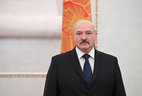 Belarus President Alexander Lukashenko at the meeting with new ambassadors