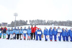 Alexander Lukashenko with the winners and medalists of the Snow Sniper competitions