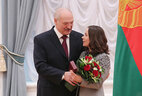Alexander Lukashenko gives the Order for Personal Courage and the Honored Master of Sport of Belarus title to Olympic champion Nadezhda Skardino