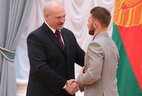 Paralympic champion and three-time Paralympic medalist Yury Holub receives the Order of Honor and the Honored Master of Sport of Belarus title