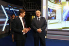 Alexander Lukashenko during the visit to the Belarusian Television and Radio Company