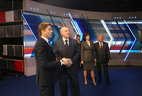 Александр Лукашенко во время посещения Белтелерадиокомпании