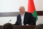 Alexander Lukashenko during the meeting in the Zhitkovichi District Executive Committee